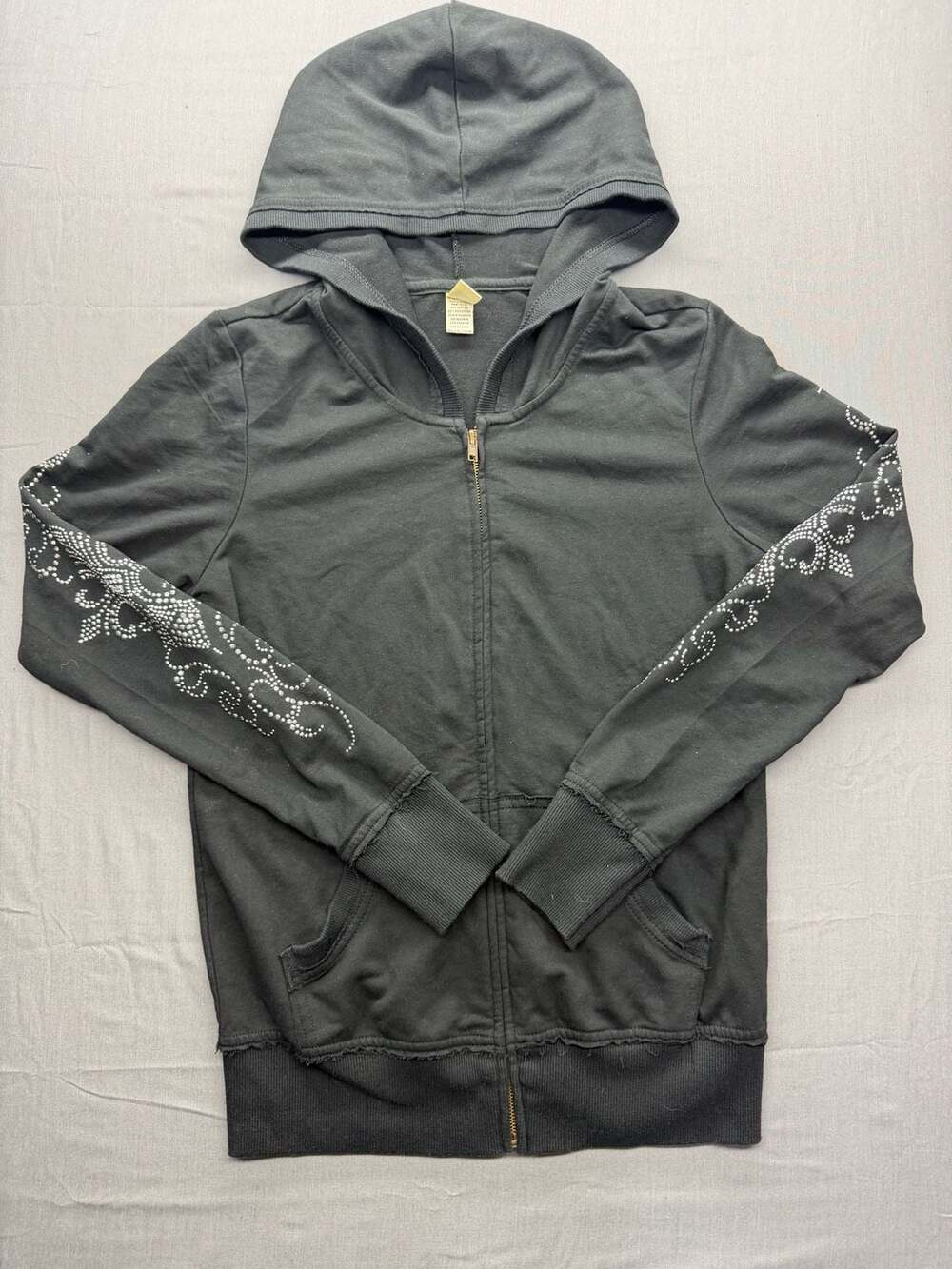 Y2K Kavio Women's Rhinestone Embellished Full-Zip Hoodie